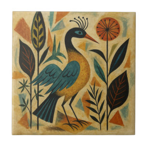 Carreau Oiseau royal du bosquet sauvage