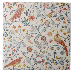 Carreau Oiseaux et fleurs, William Morris