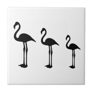 Carreau Oiseaux Flamants roses debout Minimaliste