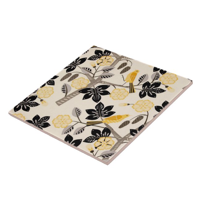 Carreau Oiseaux jaunes (Côté)
