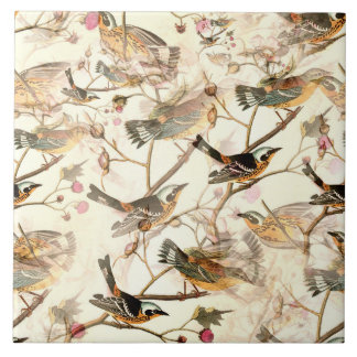 Carreau Oiseaux sur une branche