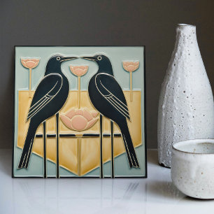 Carreau Oiseaux vintage Mackintosh Art Déco Nouveau Décor