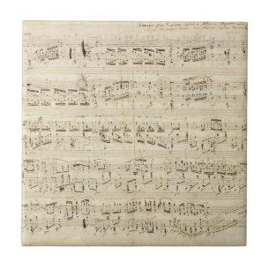 Carreau Old Music Notes - Chopin Music Sheet