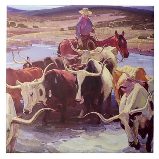 Carreau « Old Texas » par W Herbert Dunton (Devant)