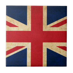 Carreau Old Vintage Grunge United Kingdom Flag Union