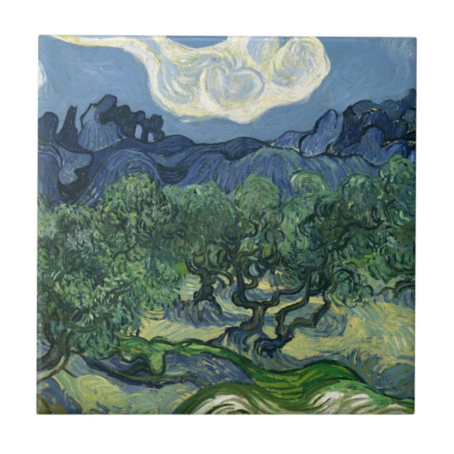 Carreau Olive Trees par Van Gogh (Devant)