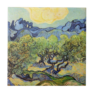 Carreau Oliviers avec Alpilles par Vincent van Gogh