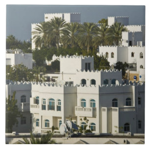 Carreau Oman, Mascate, Qurm. Bâtiments de la zone de Qurm