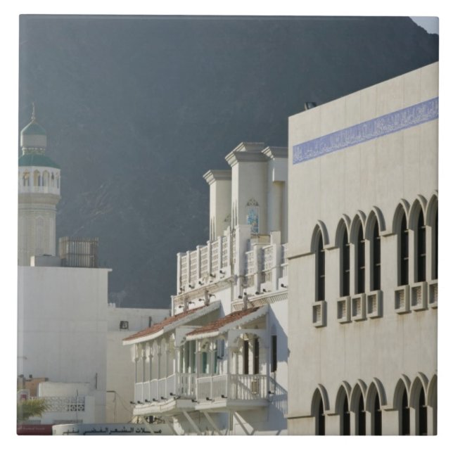 Carreau Oman, Muscat, Mutrah. Mosquée de Mutrah Corniche e (Devant)