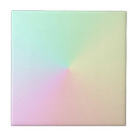 Carreau Ombre Arc-en-ciel Pastel émaillé de boue esthétiqu<br><div class="desc">Belle aquarelle numérique couleur rose violet pêche jaune bleu muet dégradé gris foncé design. Un cadeau radieux. Cadeaux Gradient personnalisés. Cadeau de chambre d'étudiant dans des couleurs pastel préppy dégradées.</div>