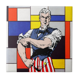 Carreau Oncle Sam Rolling Up avec Piet Mondrian Twist
