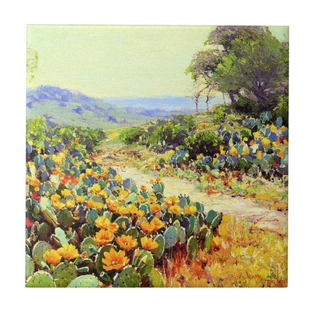 Carreau Onderdonk - Cactus en fleurs, (Devant)
