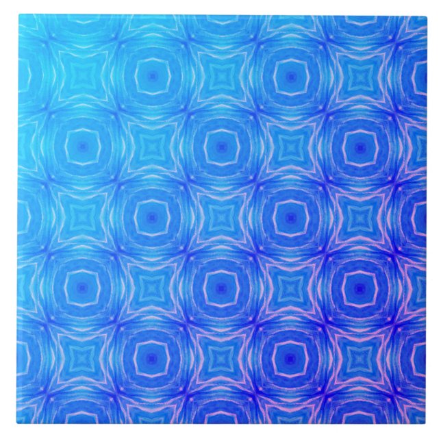 Carreau Ondes de sirènes bleues, Turquoises, violettes et  (Devant)