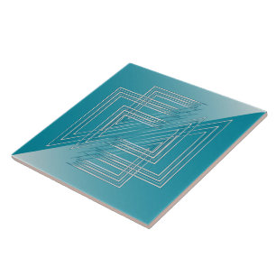 Carreau Opal Turquoise blanc