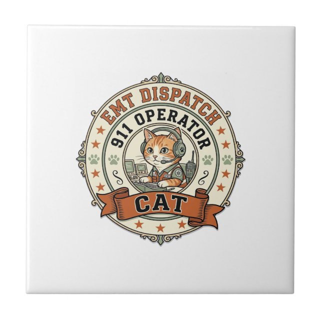 Carreau Opérateur de dispatch EMT 911 Cat Opérateur de dis (Devant)