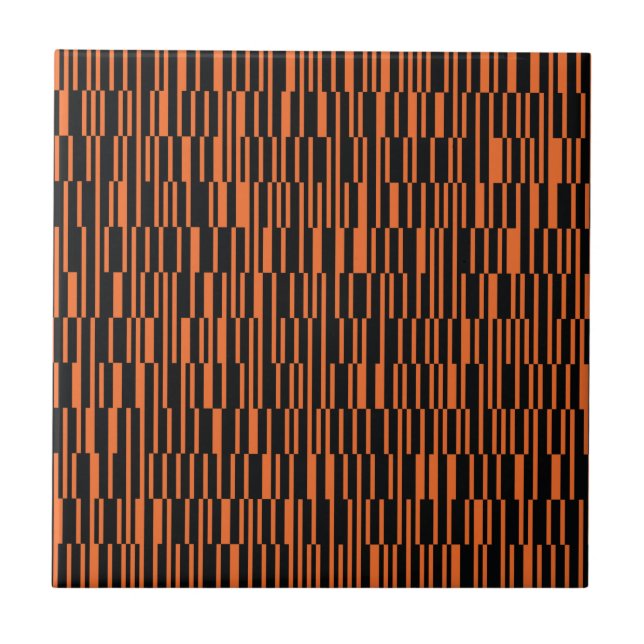 Carreau Orange, cool, tendance, art graphique géométrique  (Devant)