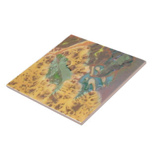 Carreau Orange Hibiscus Partie 12 de 12 Carrelage en céram