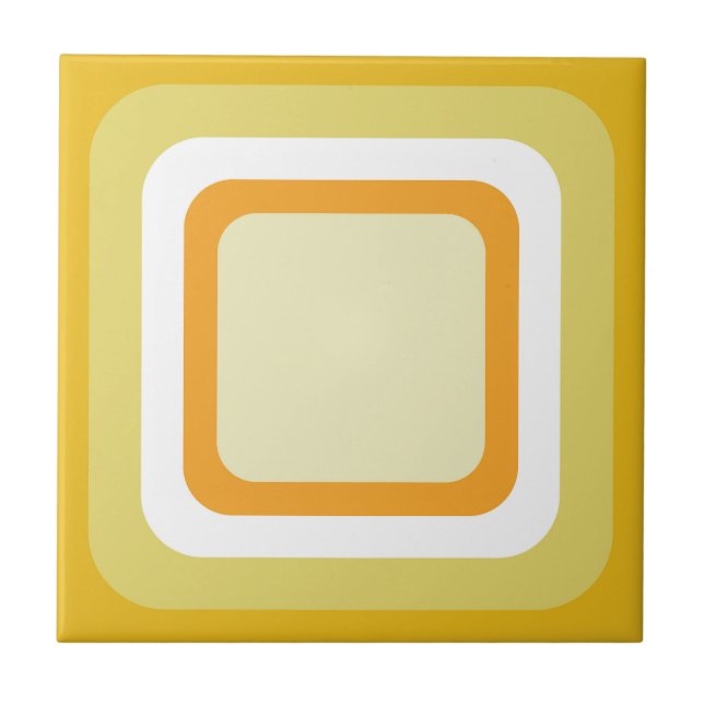 Carreau Orange Jaune Blanc Rétro (Devant)