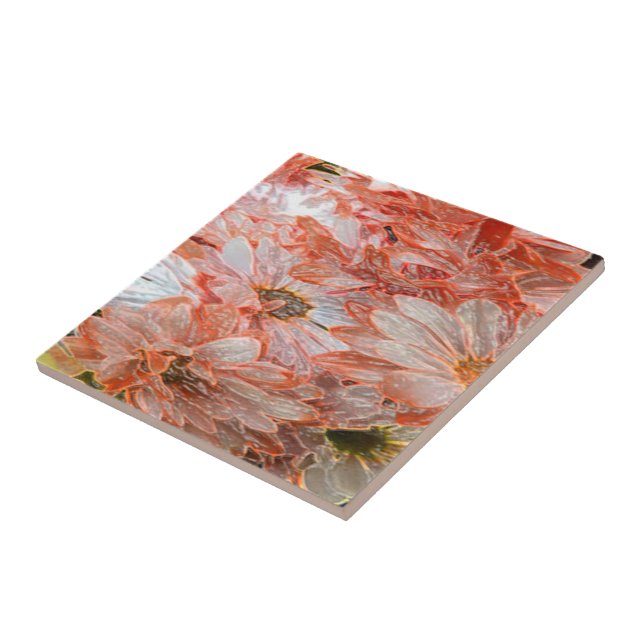 Carreau Orange Love - Carrelage en céramique (Côté)