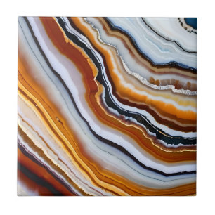 Carreau Orange Terracotta Blanc Black Blue Agate Géode