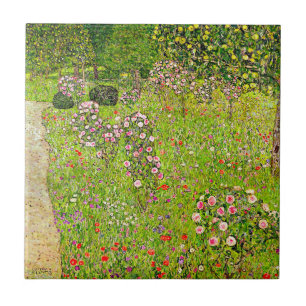 Carreau Orchard Gustav Klimt avec Rose