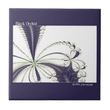 Orchidée noire Fractale Art motif floral