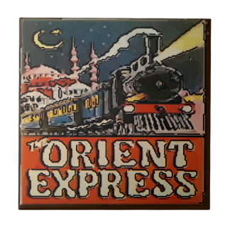 Carreau Orient Express Paris Poster Tile