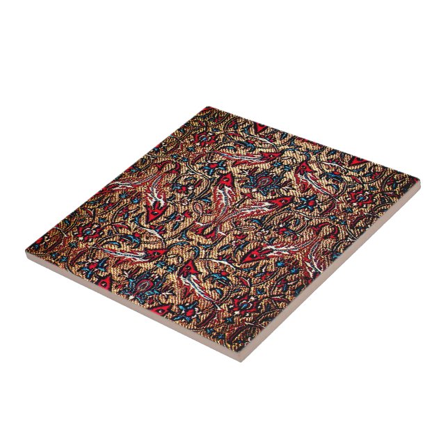 Carreau Oriental Antique Kilim Rug (Côté)