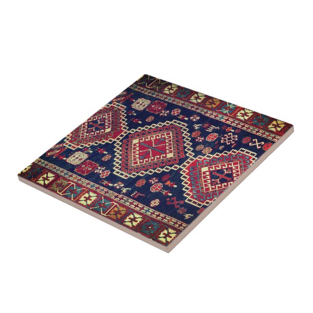 Carreau Oriental Antique Kilim Rug (Côté)