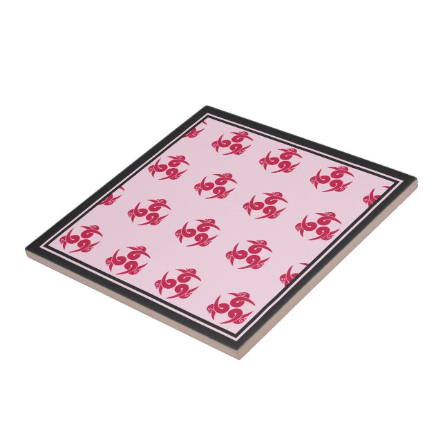 Carreau Oriental Gris rose Trois Oies Japon Mon Art (Côté)