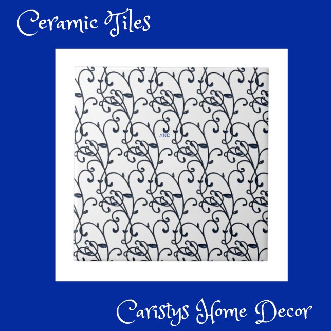 Carreau Ornat bleu et blanc de la Renaissance florentine (Créateur téléchargé)