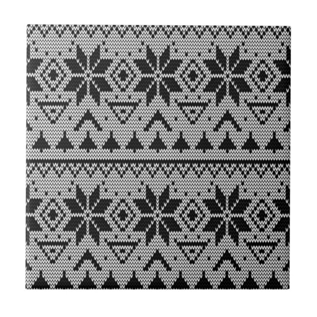 Carreau ornement de Noël nordique hiver scandinave nork (Devant)