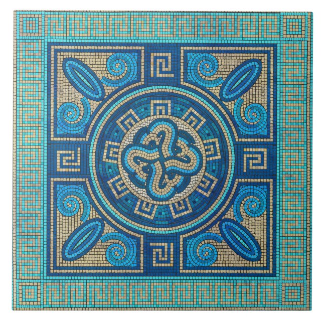 Carreau Ornement en mosaïque (Devant)