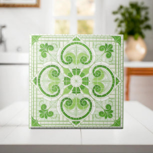 Carreau Ornement en mosaïque florale orientale