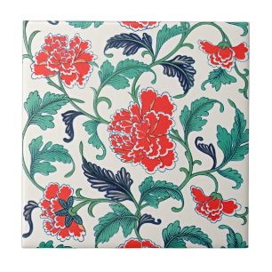 Carreau Ornement floral chinois vintage