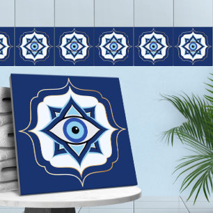 Carreau Ornement oculaire Marocain Quatrefoil