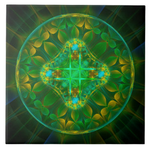 Carreau Ornement rond de fée fractal