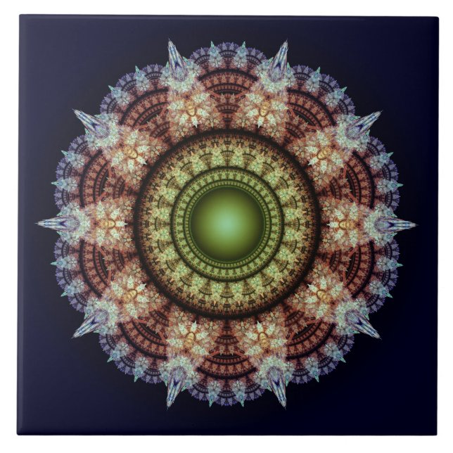 Carreau Ornement splendide fractal oriental (Devant)