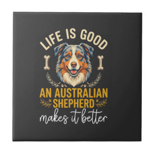 Carreau Os Australien Bonne Vie de l'os de chien de berger