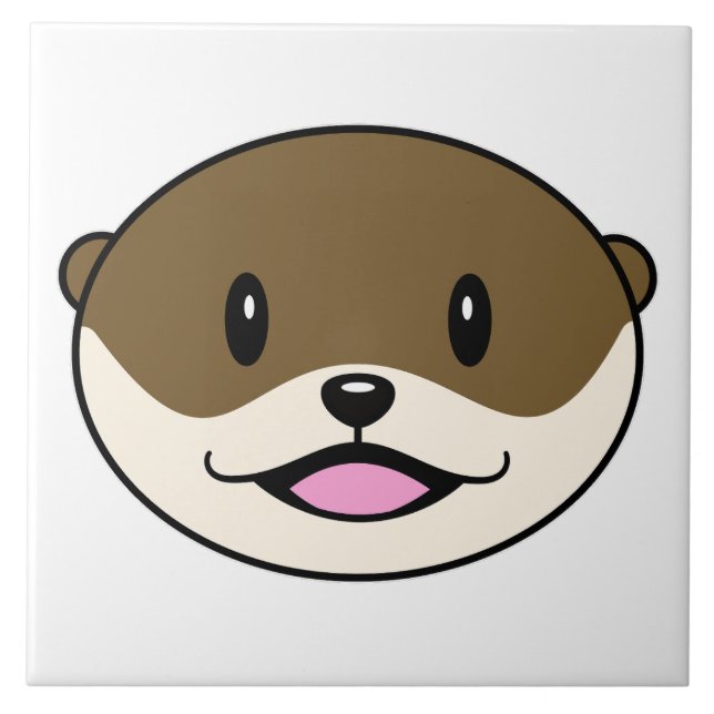 Carreau Otter souriant mignon (Devant)