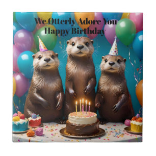 Carreau Otter Triplets Otterly Adorez Vous Anniversaire Fê