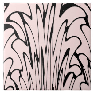 Carreau Où l'art rencontre la pensée noir et rose
