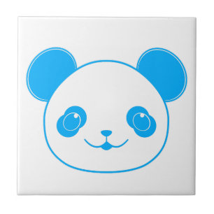 Carreau Ours bleu Kawaii Panda