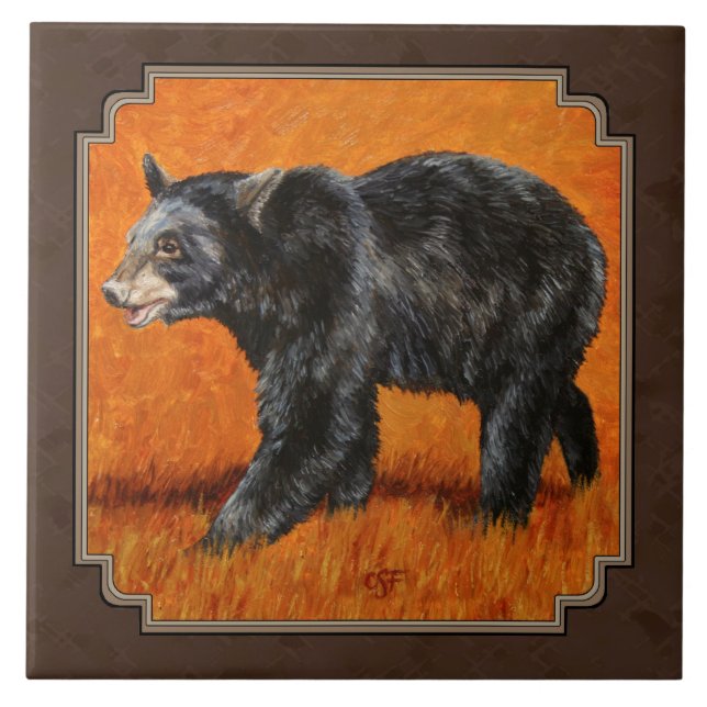 Carreau Ours noir AutAutomne Terre Brown (Devant)