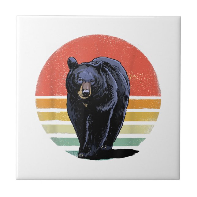 Carreau Ours noir Vintage (Devant)
