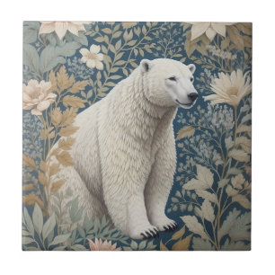 Carreau Ours polaire William Morris Inspiré Floral