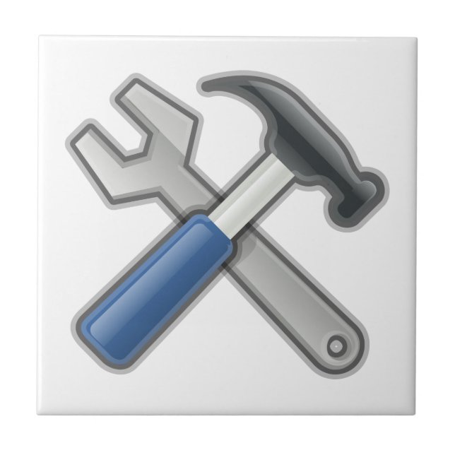 Carreau Outils, marteau et clé (Devant)