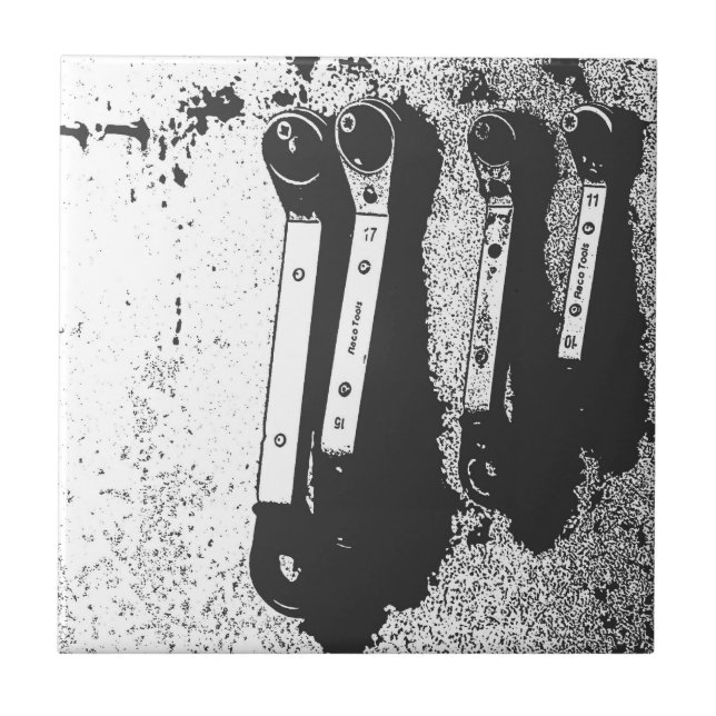 Carreau Outils Spanners Sentiment industriel mécanique (Devant)