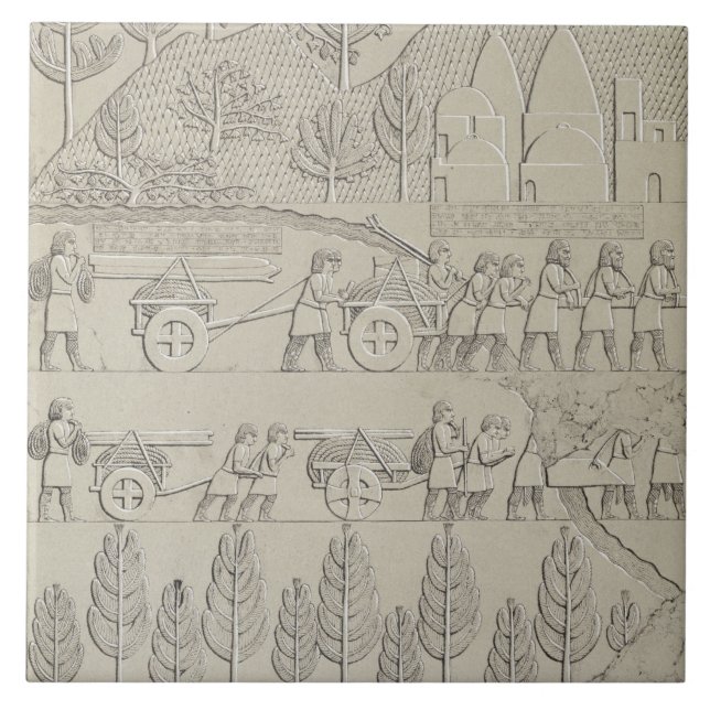 Carreau Ouvriers avec des instruments et cordes pour (Devant)