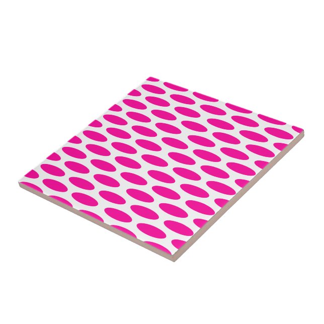 Carreau Ovale moderne rose chez Emporiomoffa (Côté)